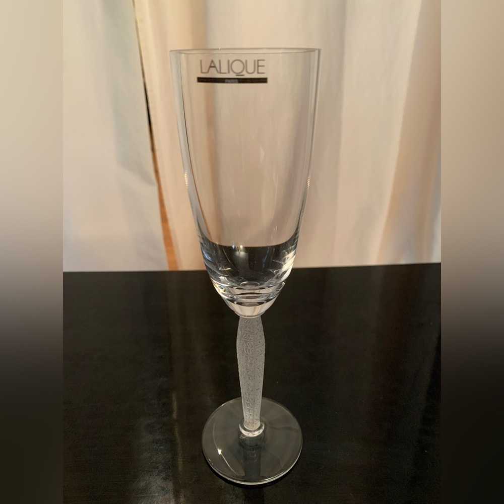Lalique Elegant Crystal Champagne Glass